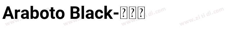 Araboto Black字体转换